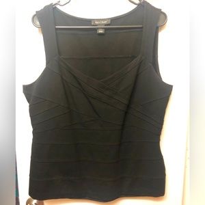 White House Black Market, Black sweat heart lined top  XL